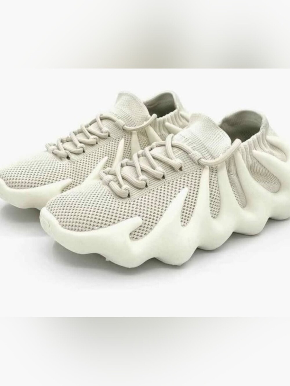 NWOT Kids Athletic Knit Sneakers - Cream